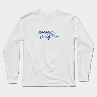 mango sticky rice - Thai blue - Flag color - with sketch Long Sleeve T-Shirt